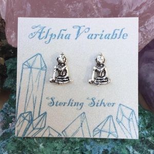 Buddha Earrings Sterling Silver